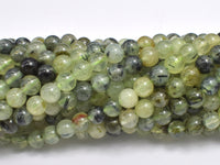 Prehnite Beads, 6mm (6.3mm) Round Beads-RainbowBeads