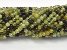Green Garnet Beads, 4mm (4.5mm) Round Beads-RainbowBeads