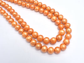 Fresh Water Pearl Beads-Orange, 8.5-9.5mm Potato Beads-RainbowBeads