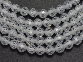 Cubic Zirconia - Clear, CZ beads, 4mm, Faceted-RainbowBeads