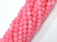 Jade Beads-Pink, 6mm Round Beads-RainbowBeads