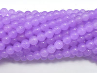 Jade - Purple, 6mm (6.3mm) Round Beads, 14.5 Inch-RainbowBeads