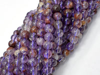 Super Seven Beads, Cacoxenite Amethyst, 6mm Round-RainbowBeads