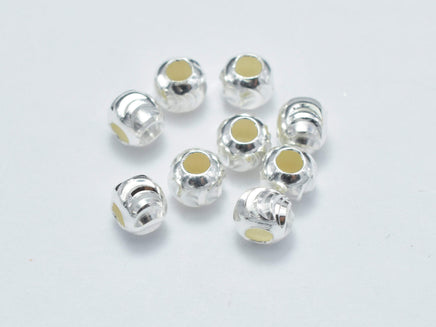 20pcs 4mm 925 Sterling Silver Beads, 4mm x 3.4mm Rondelle Beads-RainbowBeads