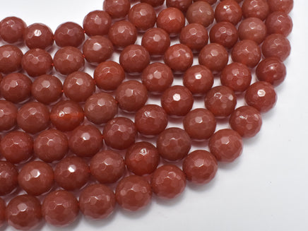 Carnelian, 10mm Faceted Round Beads-RainbowBeads