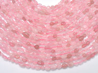 Madagascar Rose Quartz, 6x8mm Nugget Beads, 15.5 Inch-RainbowBeads