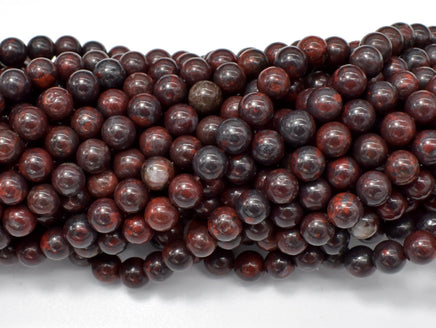 Brecciated Jasper Beads, Round, 6mm-RainbowBeads