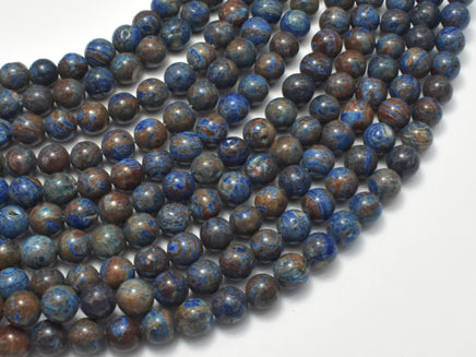 Blue Jasper Beads, 6mm Round Beads-RainbowBeads