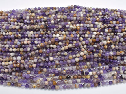 Chevron Amethyst Beads, 4mm (4.7mm) Round-RainbowBeads