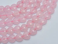 Rose Quartz 12mm Heart Beads, 15 Inch-RainbowBeads