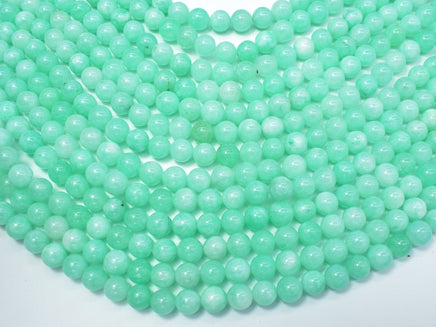 Jade Beads-Light Green, 8mm Round Beads-RainbowBeads