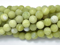 Matte Jade Beads, 10mm (10.5mm) Round Beads-RainbowBeads