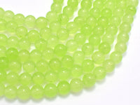 Jade - Light Green, 8mm (8.2mm) Round-RainbowBeads