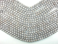 Jade Beads, Light Gray, 8mm Faceted Round-RainbowBeads