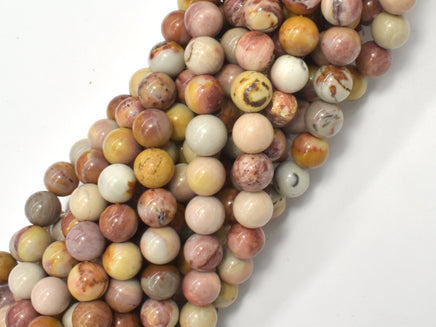 African Agate, 8mm, Round, 15.5 Inch-RainbowBeads