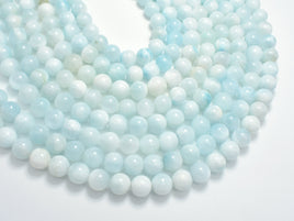 Dominican Larimar, Genuine Larimar, 8mm (8.5mm) Round Beads, 15.5 Inch-RainbowBeads