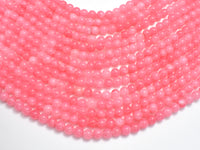 Jade Beads-Pink, 6mm Round Beads-RainbowBeads