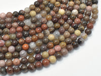 Petrified Wood, 6mm (6.3mm) Round Beads-RainbowBeads