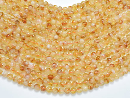 Citrine Beads, 6mm, Round-RainbowBeads