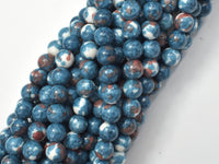 Rain Flower Stone, Gray, 6mm Round Beads-RainbowBeads