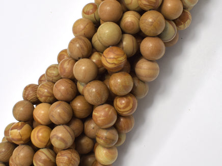 Wood Jasper Beads, Round, 10mm, 15.5 Inch-RainbowBeads