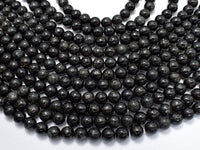Biotite Beads, 8mm (8.4mm) Round Beads-RainbowBeads