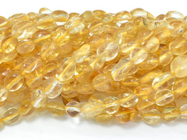 Citrine Beads, Approx 6x8mm Nugget Beads-RainbowBeads