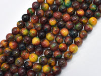 Malaysia Jade - Green & Yellow 8mm Round-RainbowBeads