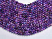 Malaysia Jade - Purple & Blue 6mm Round-RainbowBeads