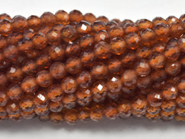 Hessonite, Orange Garnet Beads, 3mm Faceted Micro Round-RainbowBeads