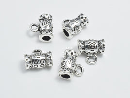 2pcs 925 Sterling Silver Bead Connector-Antique Silver, 7.8x4.4mm-RainbowBeads