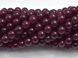 Jade Beads, Ruby, 8mm Round Beads-RainbowBeads