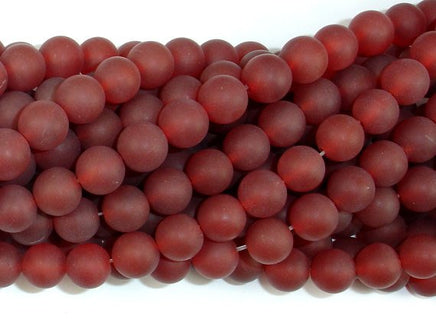 Matte Carnelian Beads, 8mm Round Beads-RainbowBeads