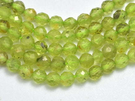 Peridot 3.5mm Micro Faceted Round-RainbowBeads