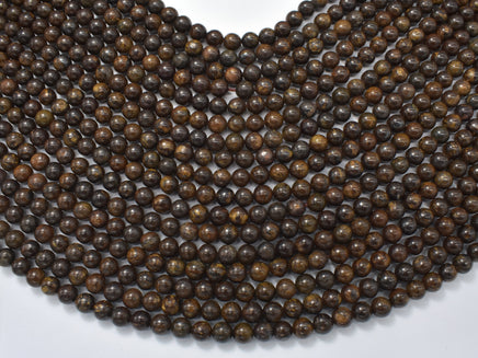 Bronzite Beads, Round, 6mm-RainbowBeads