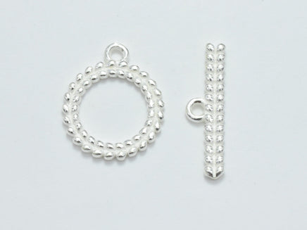 1set 925 Sterling Silver Toggle Clasps, Loop 15mm, Bar 20x3mm-RainbowBeads