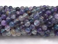 Fluorite Beads, Rainbow Fluorite, 6mm, Round-RainbowBeads