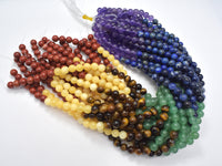 Chakra Gemstone Beads, 8mm Round-RainbowBeads