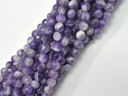 Amethyst, Dog Tooth Amethyst, 6mm, Faceted Round-RainbowBeads