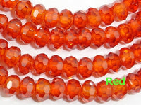 CZ beads, Faceted Rondelle 3.5x4mm-RainbowBeads
