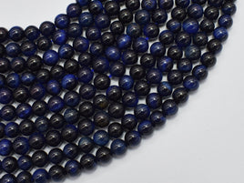 Tiger Eye-Blue 6mm Round Beads-Rainbow Beads