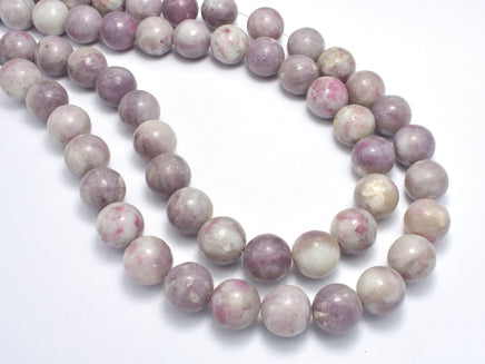 Lilac Jasper Beads, Pink Tourmaline Beads, 14mm, Round-RainbowBeads