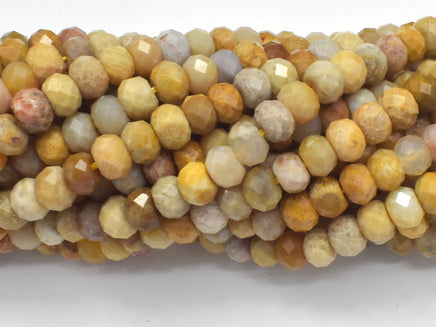 Crazy Lace Agate, 4x6mm Faceted Rondelle-RainbowBeads