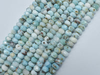 Dominican Larimar, (4.5-5)x(7-7.5))mm, Faceted Rondelle-RainbowBeads