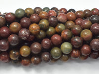 Picasso Jasper Beads, 8mm Round Beads-RainbowBeads