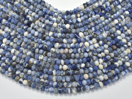 Sodalite Beads, 4x6mm Faceted Rondelle-RainbowBeads