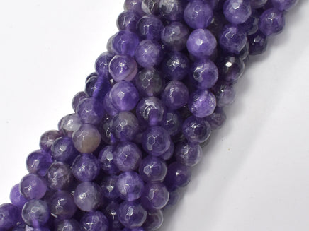 Amethyst, 8mm, Faceted Round-RainbowBeads