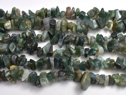 Moss Agate 7-15mm Chips Beads, 34 Inch-RainbowBeads