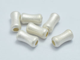 10pcs Matte 925 Sterling Silver Bamboo Beads, 6x3mm Bamboo Beads-RainbowBeads