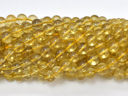 Gold Rutilated Quartz, 8mm Round Beads-RainbowBeads